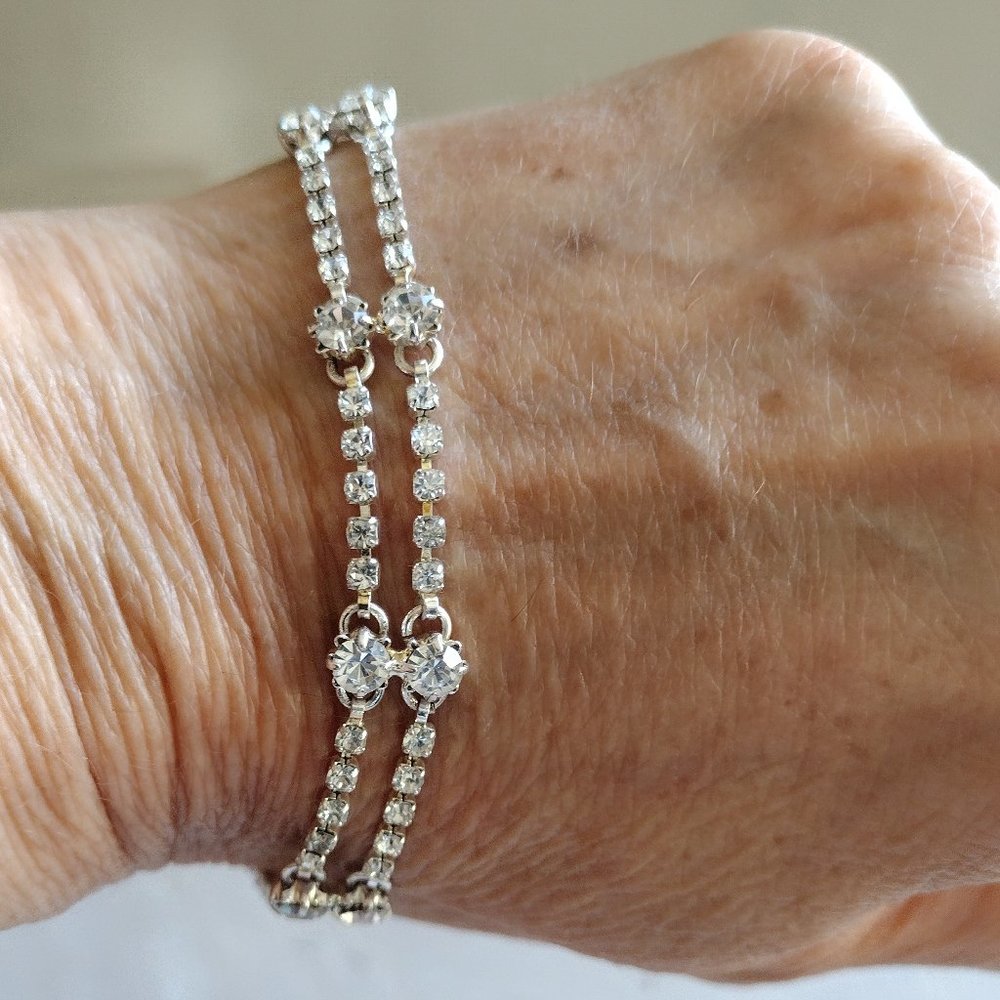 Clear Rhinestone Bracelet - Picture 2 of 5